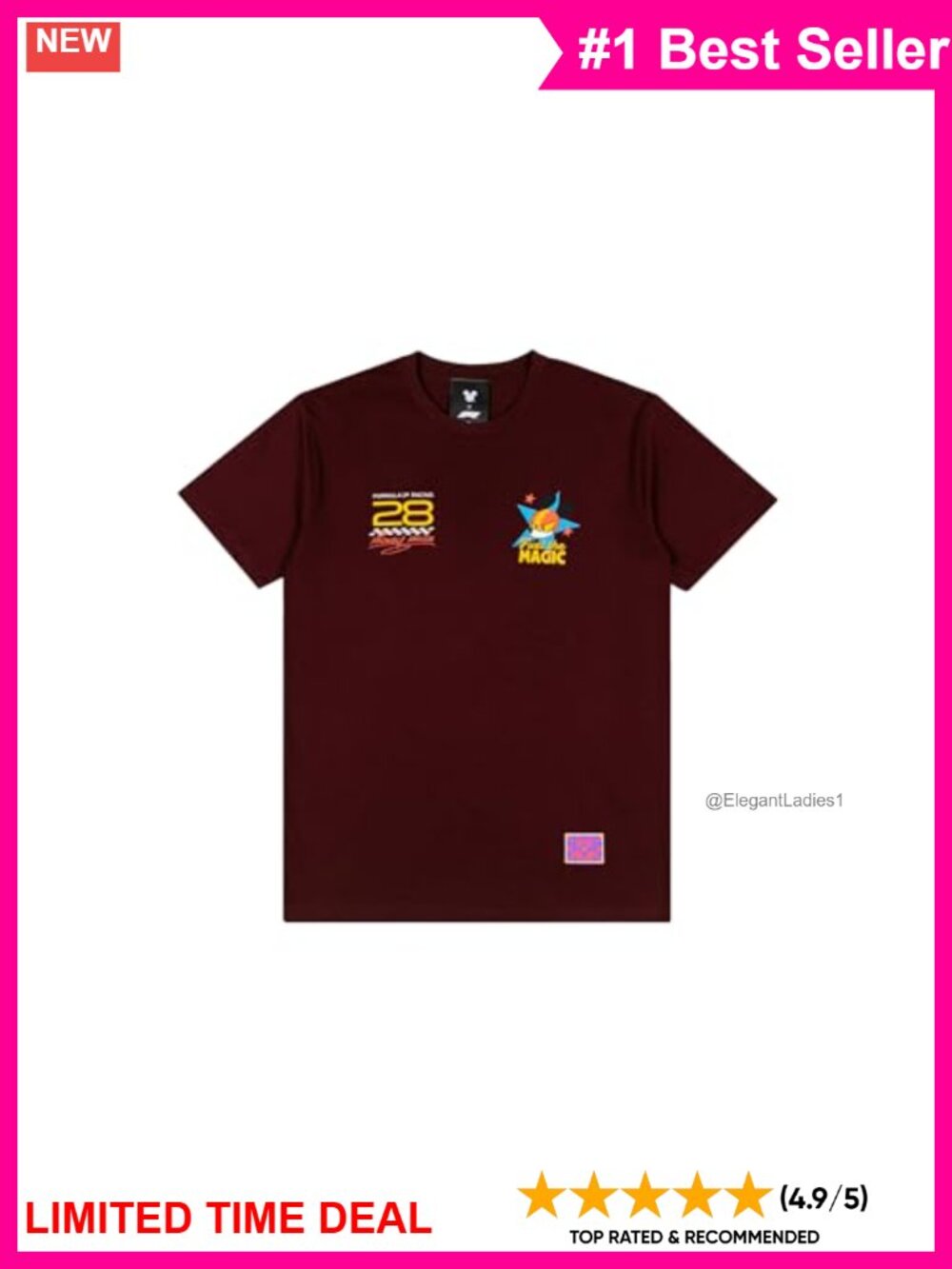 F1 x Disney Mickey Mouse Racer Short Sleeve Crew Neck T-Shirt